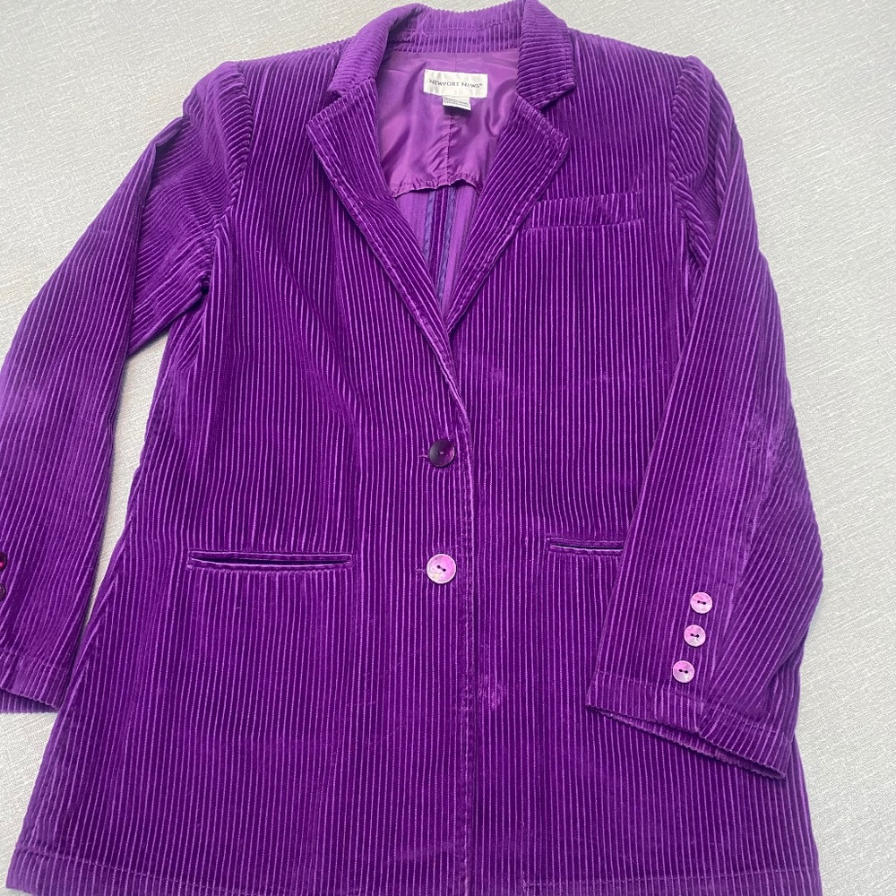 Purple Corduroy Blazer